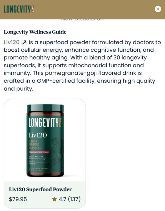 Longevity Wellness Guide - AI Agent